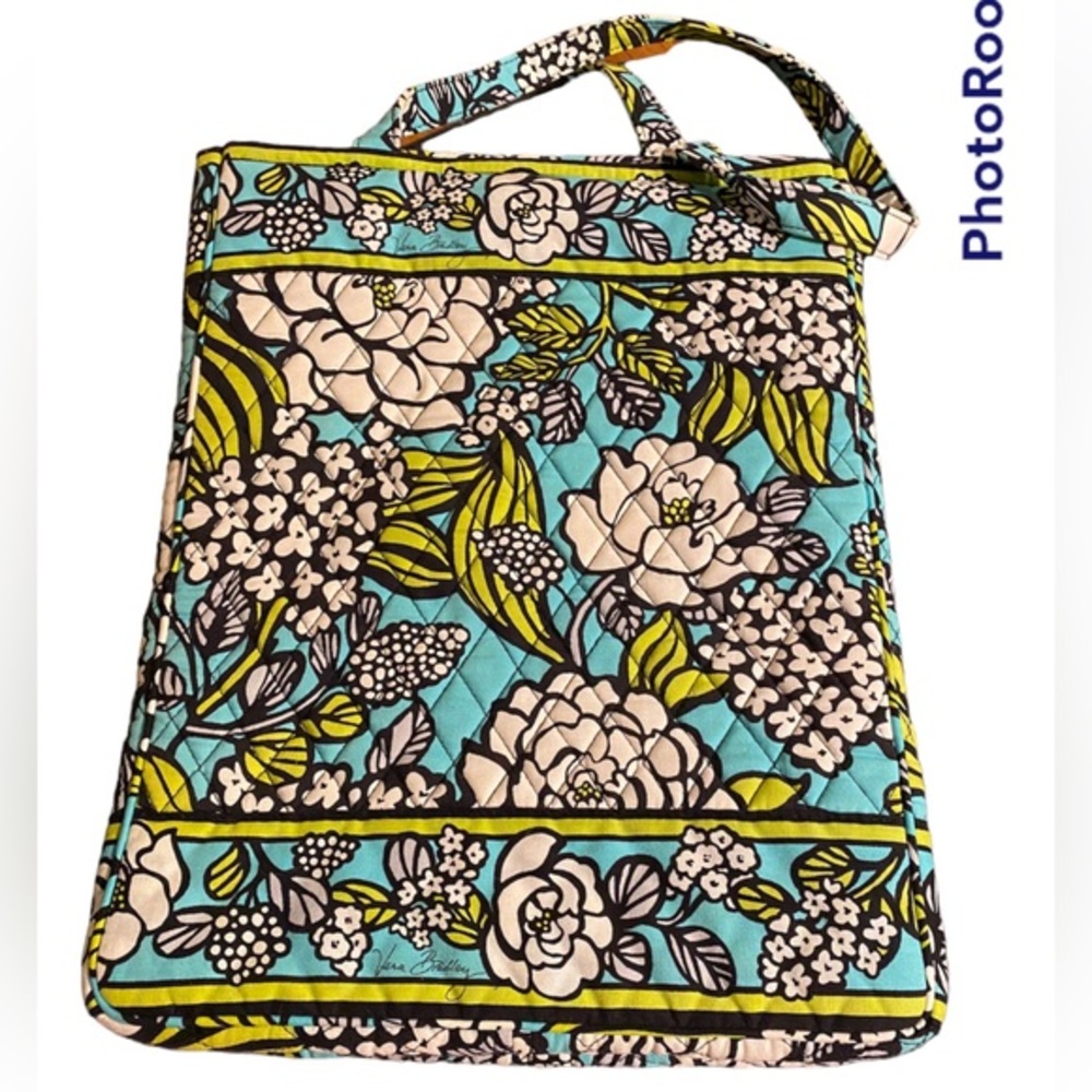 Vera Bradley “Island Blooms” Print Laptop Bag Checkpoint Friendly